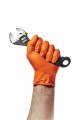 Dolpin PowerGrip Elmas Dokulu Tırtıklı Turuncu Nitril Eldiven 50 Adet
